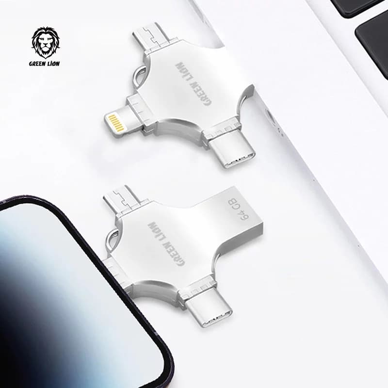 فلش مموری گرین لاین مدل gn4in1usb64sl ظرفیت 64 گیگابایت — تصویر ۳