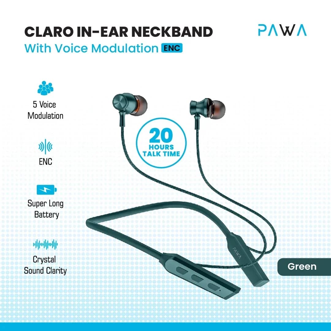 هدفون بلوتوثی پاوا مدل Claro ENC Neckband — تصویر ۸