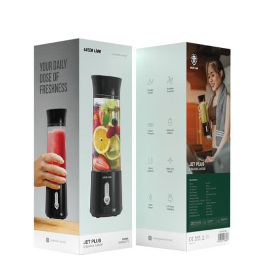 شیکر شارژی گرین لاین مدل Jet Plus GNJETPLSBK توان 150 وات ظرفیت 500 میلی لیتر — تصویر ۸