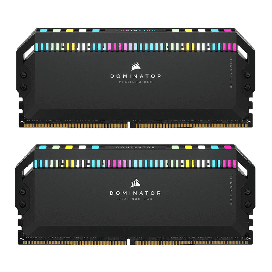 رم دسکتاپ CORSAIR مدل Dominator Platinum RGB Black 32GB 16GBx2 6400MHz — تصویر ۴