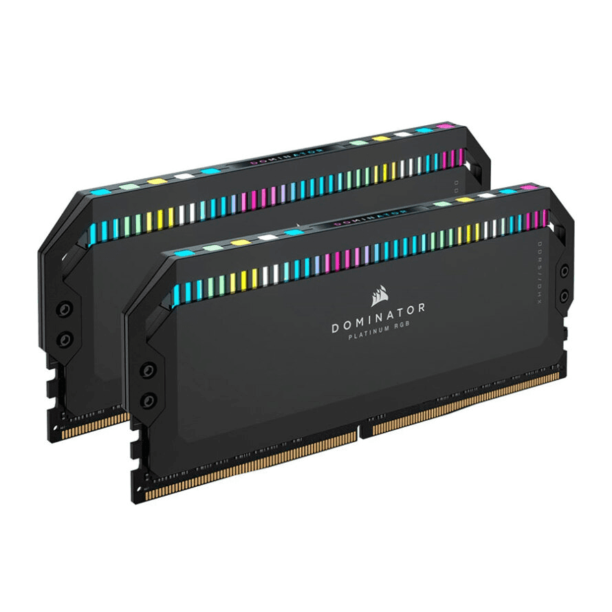رم دسکتاپ CORSAIR مدل Dominator Platinum RGB Black 32GB 16GBx2 6400MHz