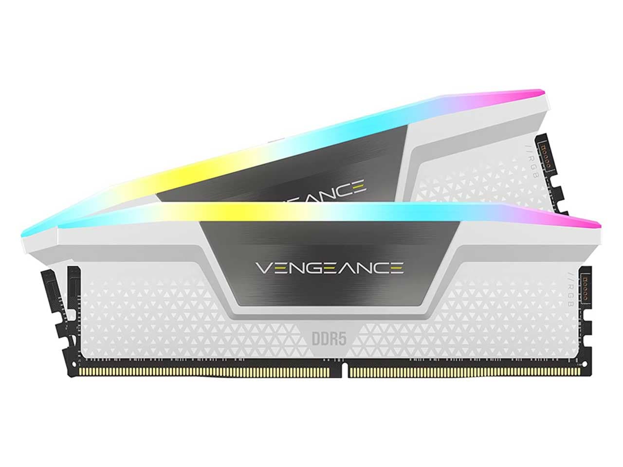 رم دسکتاپ DDR5 کورسیر 5200MHz مدل CORSAIR VENGEANCE RGB Whiteظرفیت 2×16 گیگابایت — تصویر ۳
