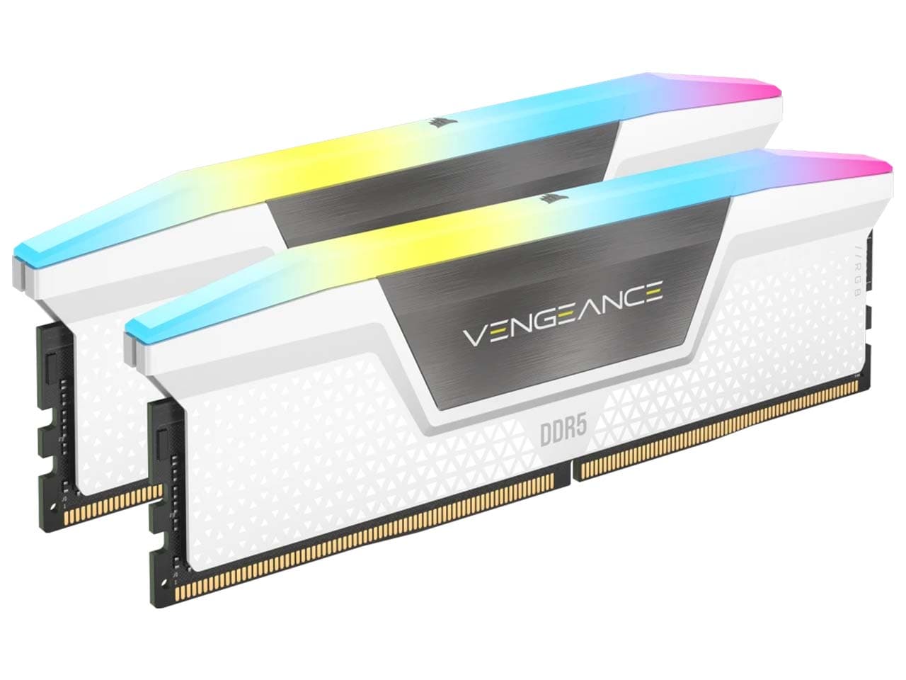 رم دسکتاپ DDR5 کورسیر 5200MHz مدل CORSAIR VENGEANCE RGB Whiteظرفیت 2×16 گیگابایت — تصویر ۶