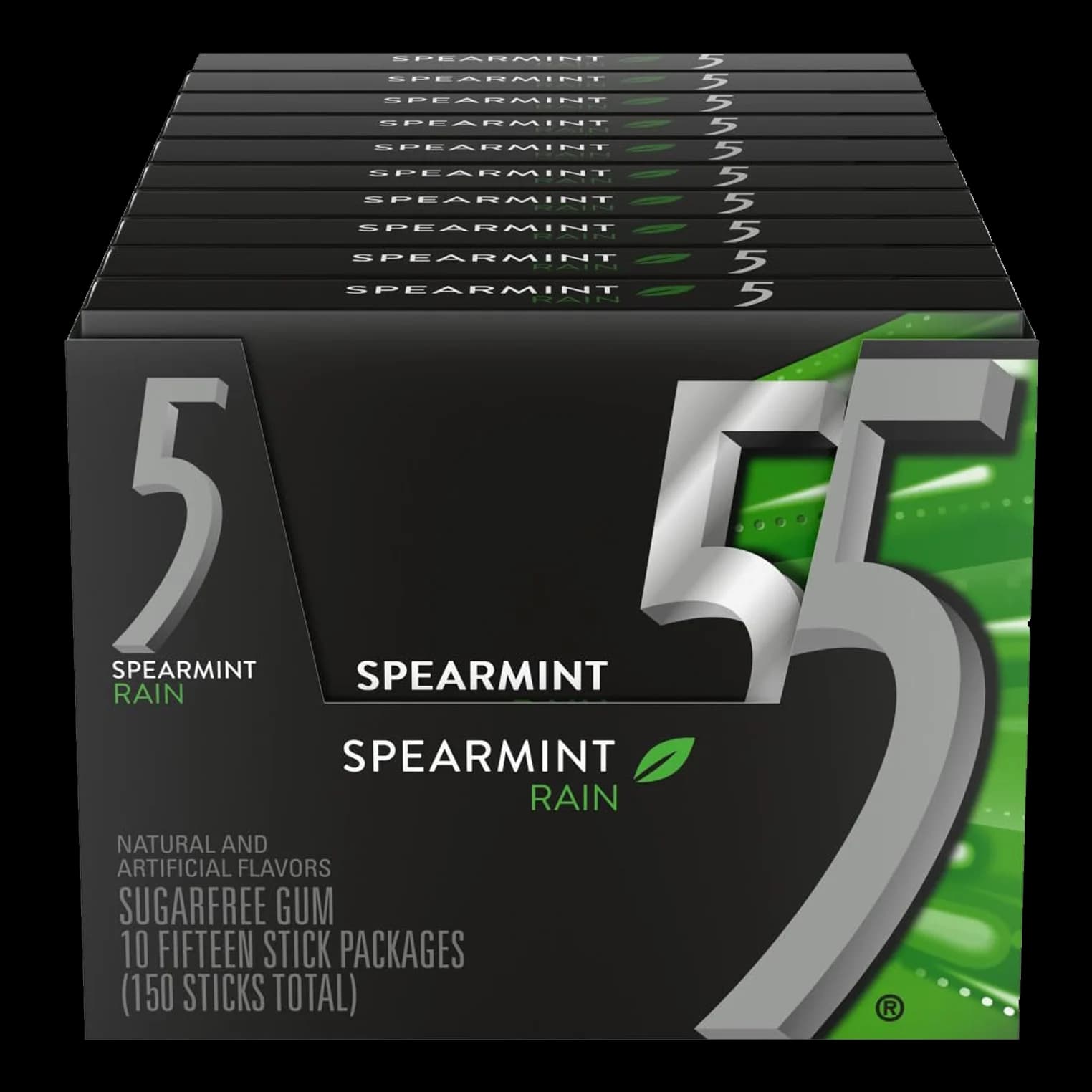 باکس آدامس فایو نعنا Five spearmint rain gum box — تصویر ۲