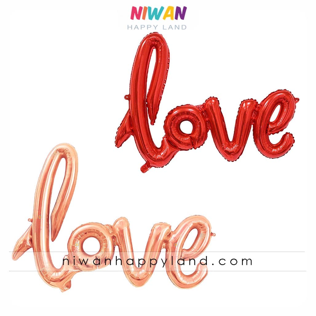 بادکنک فویلی Love