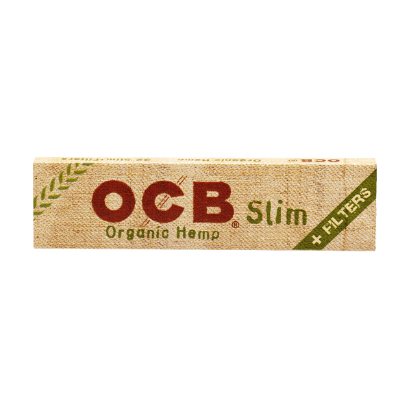 کاغذ سیگار او سی بی ارگانیک همپ اسلیم فیله دار Ocb organic hemp slim tips cigarettes paper
