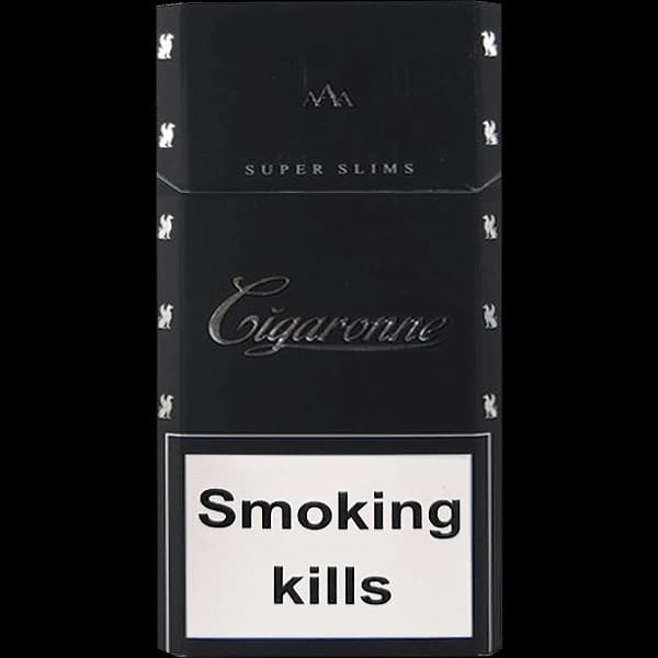 سیگار سیگارون سوپر اسلیم مشکی اسموک Cigaronne super slims black smoke