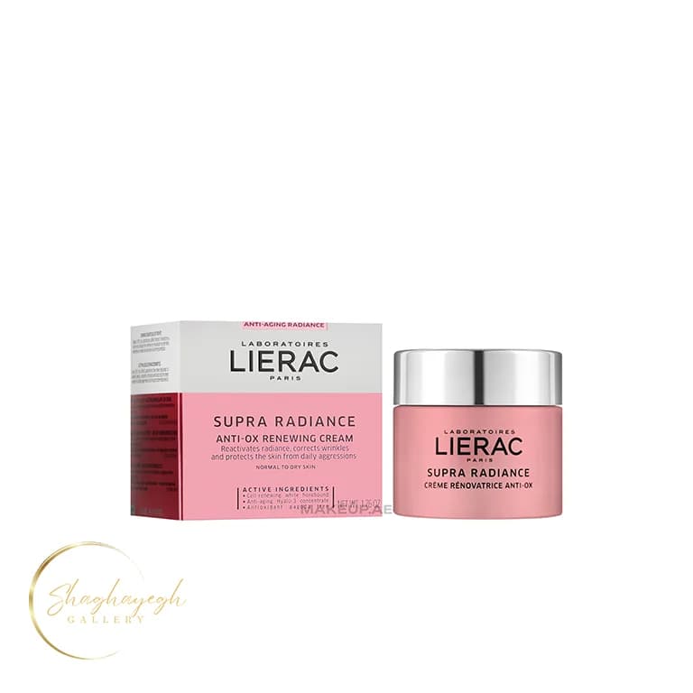 کرم-ژل ضدچروک و روشنکننده لیراک سوپرا رادیانس پوست نرمال تا مختلط ۵۰ میل Lierac Supra Radiance Anti-Ox Renewing Cream-Gel