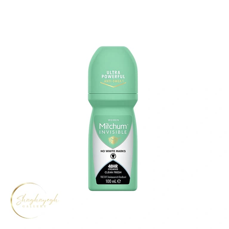 مام رول ضدتعریق زنانه 48 ساعته اینویزیبل کلیر فرش میچام 100میل Mitchum Women Invisible Clear Fresh Anti-Perspirant Roll-On