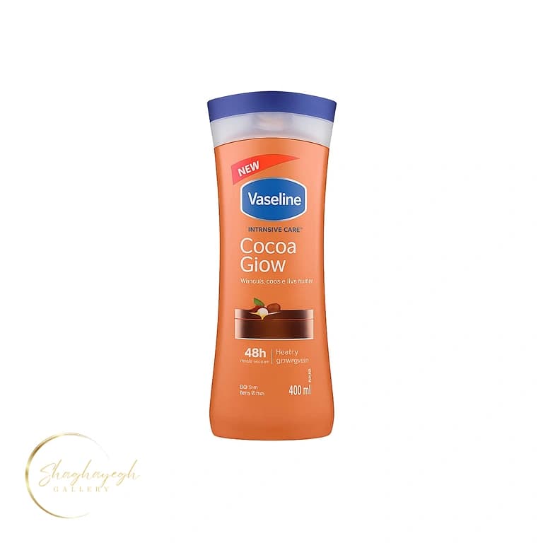 لوسیون بدن کاکائو و شی‌باتر وازلین 400میل Vaseline Intensive Care Cocoa Glow Body Lotion — تصویر ۳