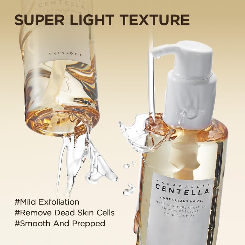 روغن پاک‌کننده سبک سنتلا اسکین1004 30میل SKIN1004 Madagascar Centella Light Cleansing Oil — تصویر ۶