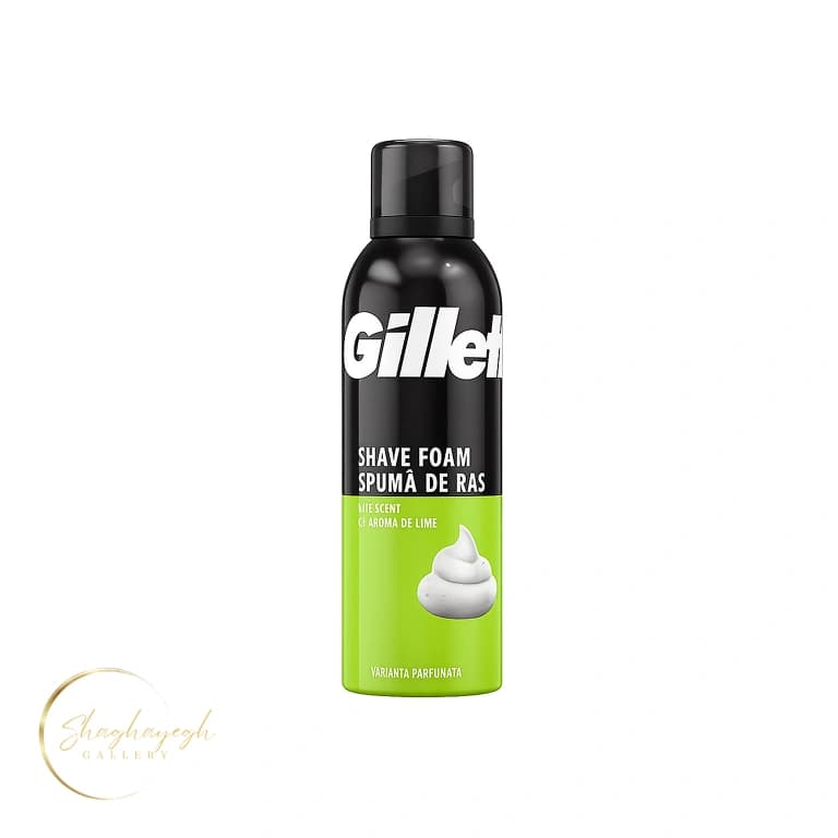فوم اصلاح ژیلت مدل Lime حجم 200 میل Gillette Shave Foam Lime — تصویر ۲