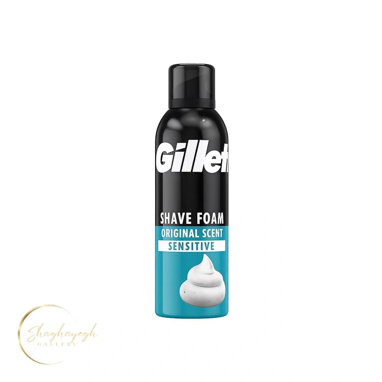 فوم اصلاح ژیلت مدل Original Scent Sensitive حجم 200 میل Gillette Shave Foam Original Scent Sensitive