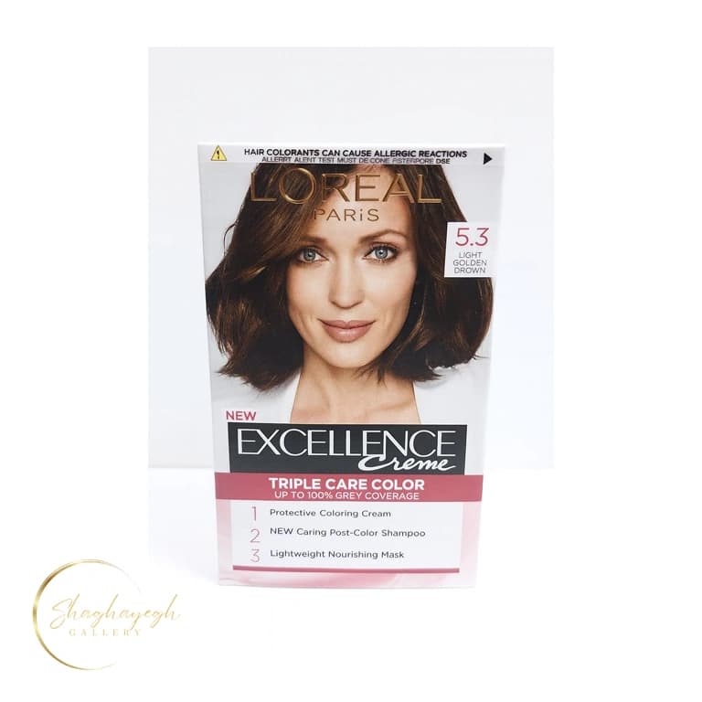 رنگ مو لورآل اکسلانس کرم شماره 5.3 قهوه‌ای طلایی روشن L’Oréal Excellence Crème 5.3 Light Golden Brown