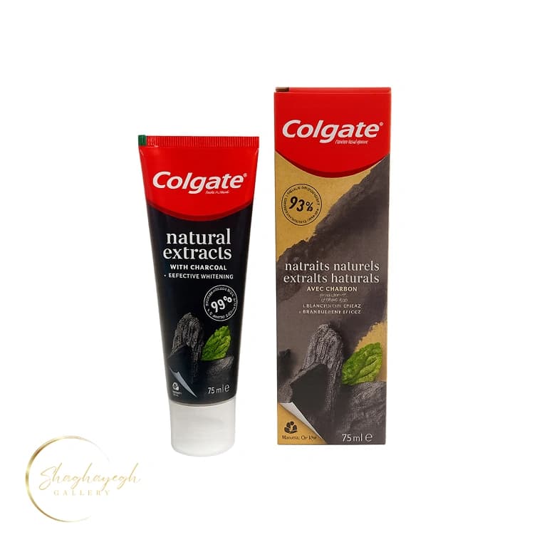 خمیر دندان سفیدکننده زغالی کلگیت 75 میل Colgate Natural Extracts Charcoal Whitening — تصویر ۲