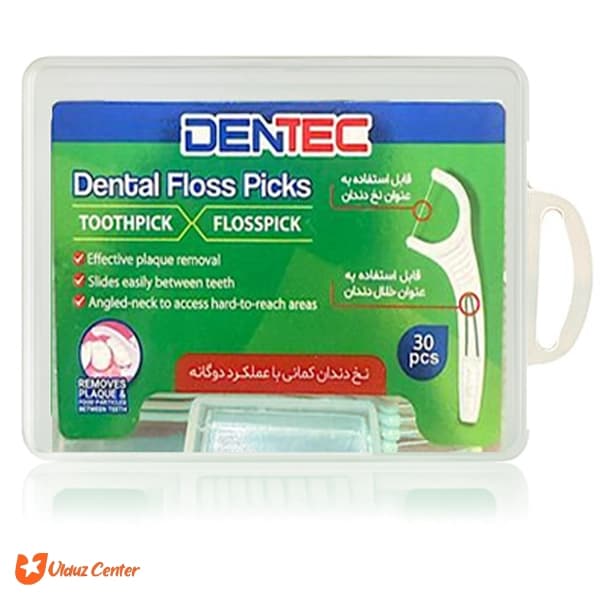 نخ دندان کمانی با عملکرد دوگانه DenTec تعداد 30 عددی — تصویر ۲
