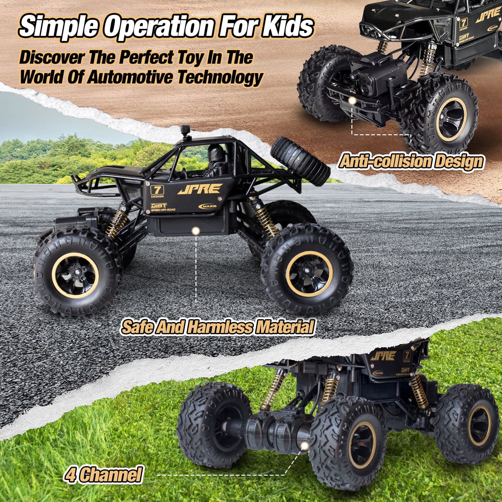 ماشین کنترلی آفرود بدنه فلزی دوربین دار مدل Rock CRAWLER کد 2093 — تصویر ۱۰