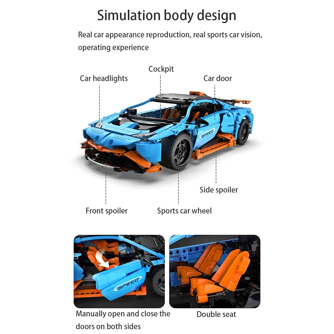 لگو ماشین مسابقه ای مدل Racing Car برند CADA کد C61050 — تصویر ۹