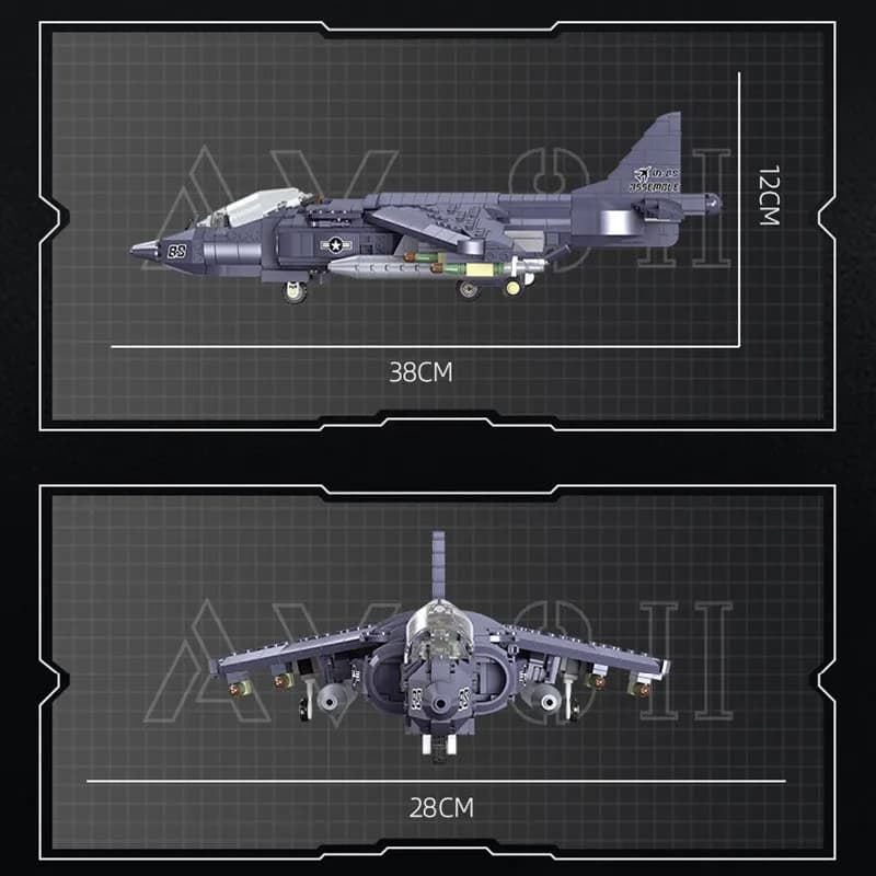 لگو هواپیمای جنگنده پیشرفته مدل AV-8II برند JIE STAR کد 61052 — تصویر ۹
