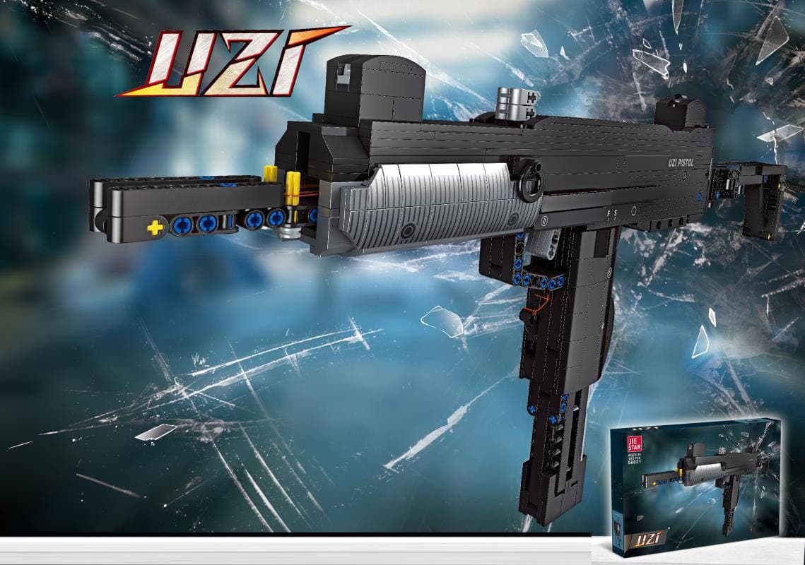 لگو تفنگ تهاجمی مدل UZI برند JIESTAR کد 58021