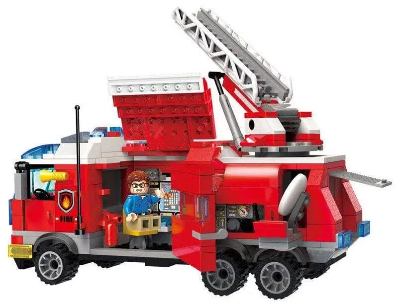 لگو ماشین آتش‌نشانی مدل Fire Rescue برند QMAN کد 2807 — تصویر ۶