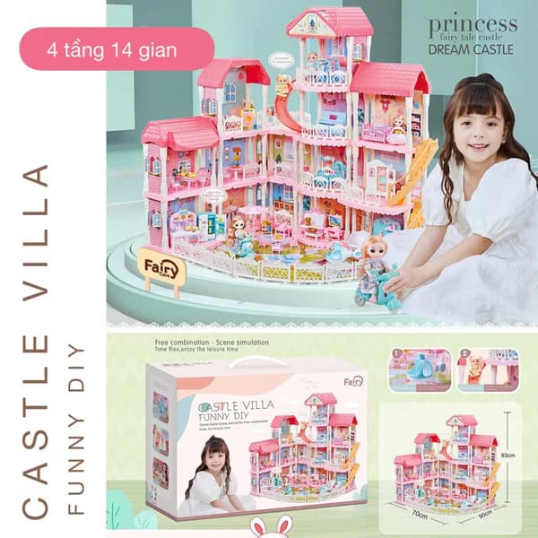 خانه عروسکی بزرگ princess house برند CASTLE کد 7003 — تصویر ۷