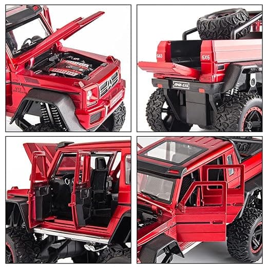 ماکت فلزی ماشین مدل بنز 6 چرخ CLASS 6×6 کد 5519 — تصویر ۱۱