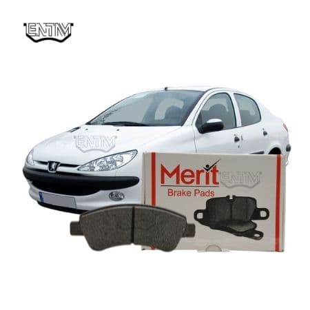 لنت ترمز جلو پژو 206 صندوقدار 1386-1392 برند مریت (Merit)