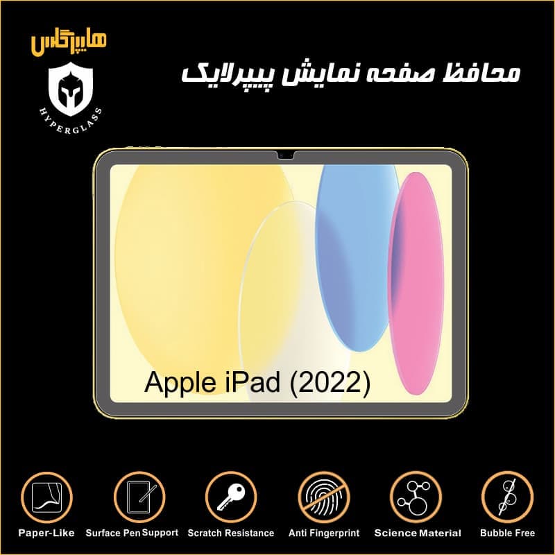 محافظ صفحه پیپرلایک آیپد Apple iPad 2022 — تصویر ۴