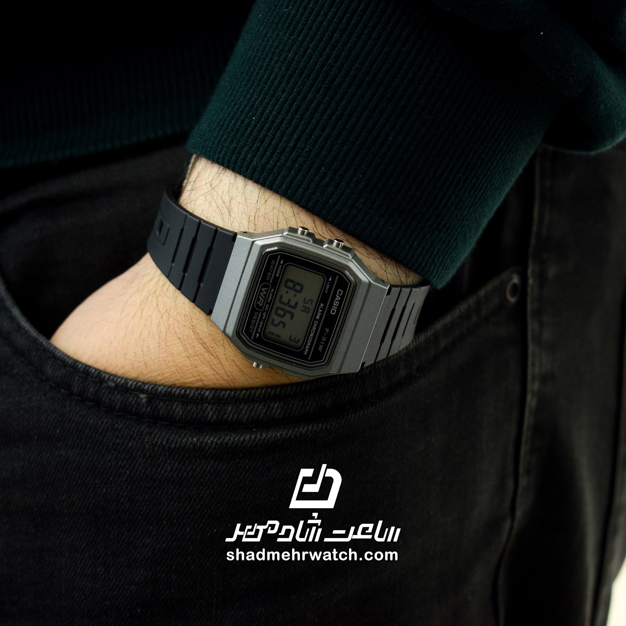 ساعت مچی کاسیو (Casio) مدل F-91WM-1B — تصویر ۶