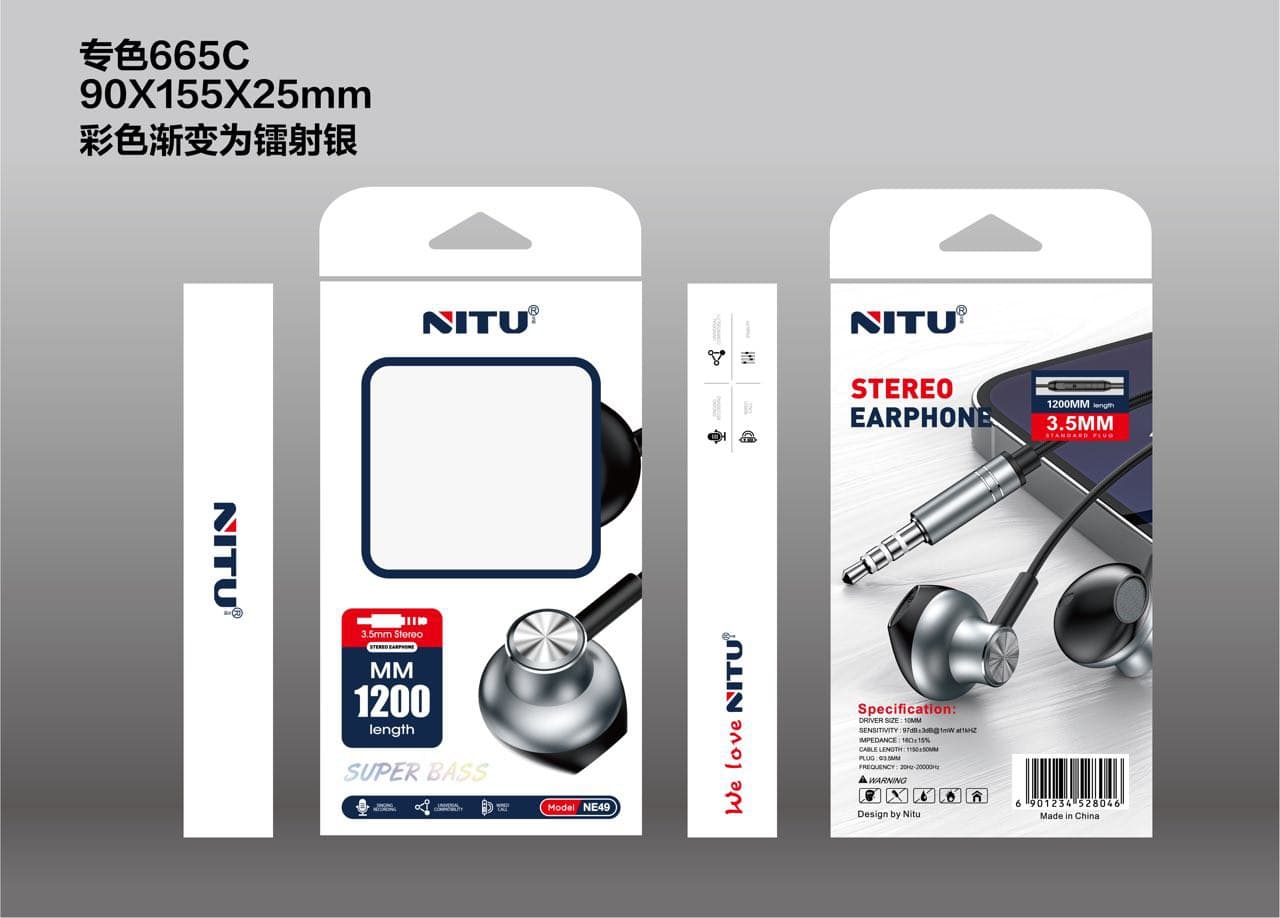 هندزفری سیم دار نیتو NITU NE49 — تصویر ۳