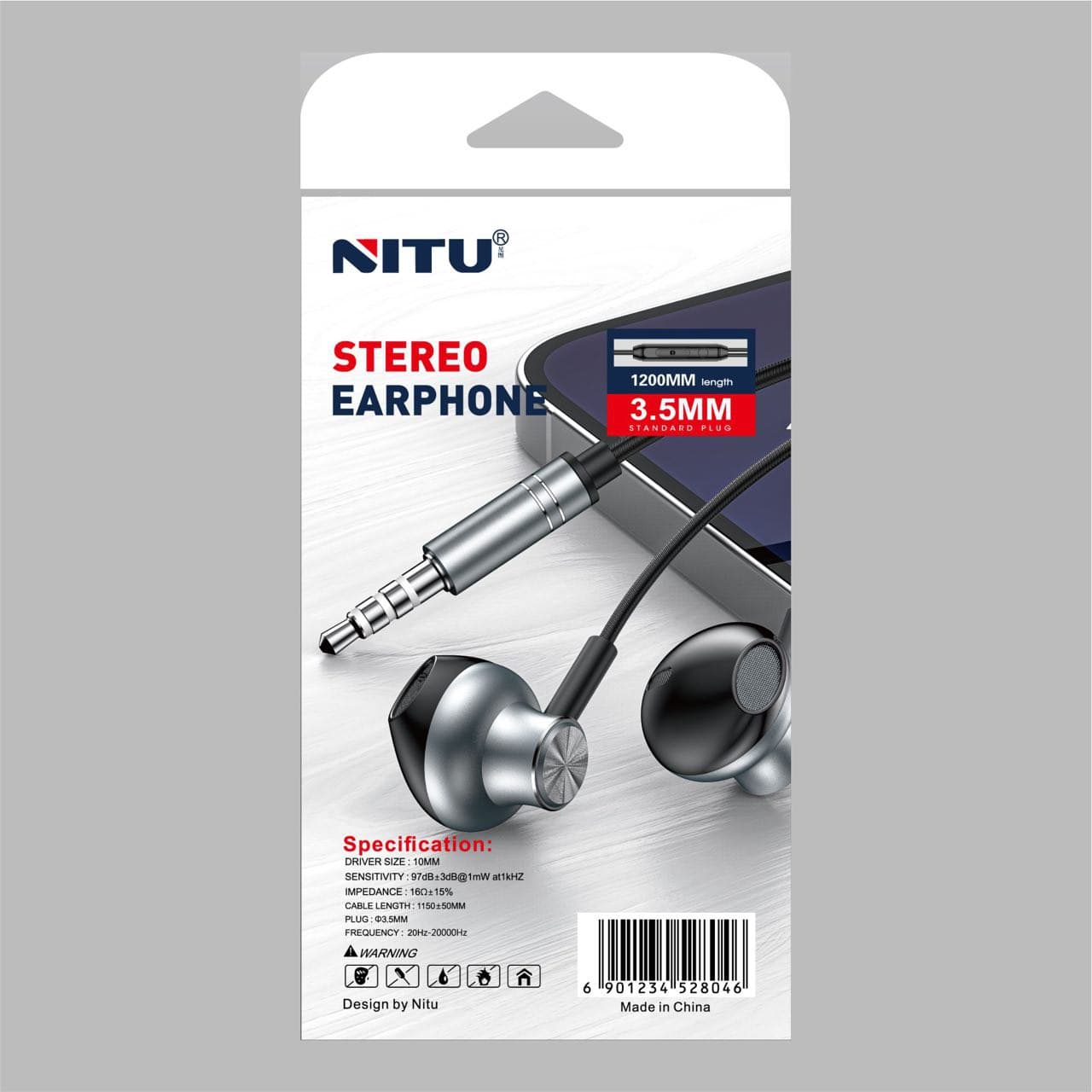 هندزفری سیم دار نیتو NITU NE49 — تصویر ۴