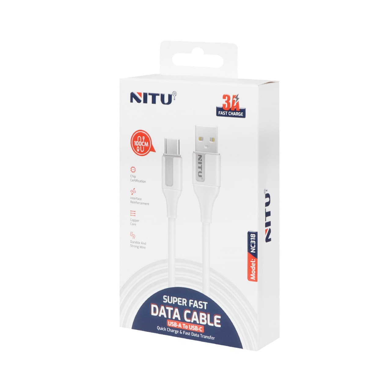 کابل تایپ سی NITU مدل NC318 — تصویر ۵