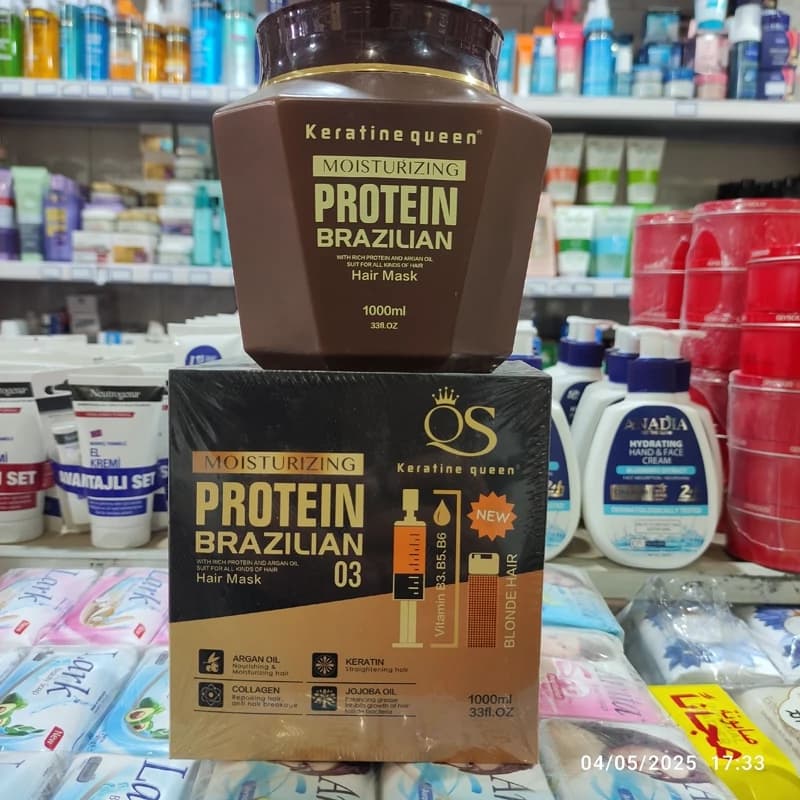 ماسک مو پروتئین کراتین کویین 1000ml کد 476 — تصویر ۶