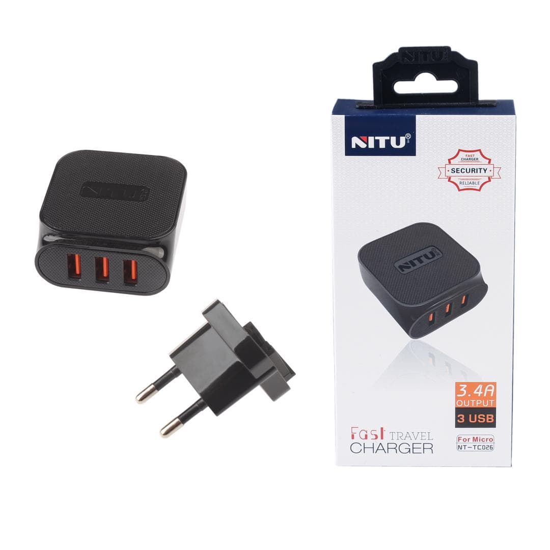 شارژر دیواری نیتو NITU NT-TC26 با کابل MicroUsb — تصویر ۳