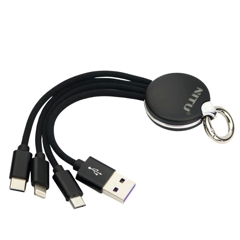 کابل 3کاره لایتنینگ و میکرو و تایپسی نیتو مدل NT-UC91 طول 1.2متر