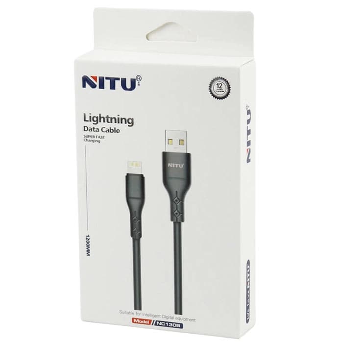 کابل آیفونی فست شارژ Nitu NC130 2.4A 1.2m — تصویر ۵