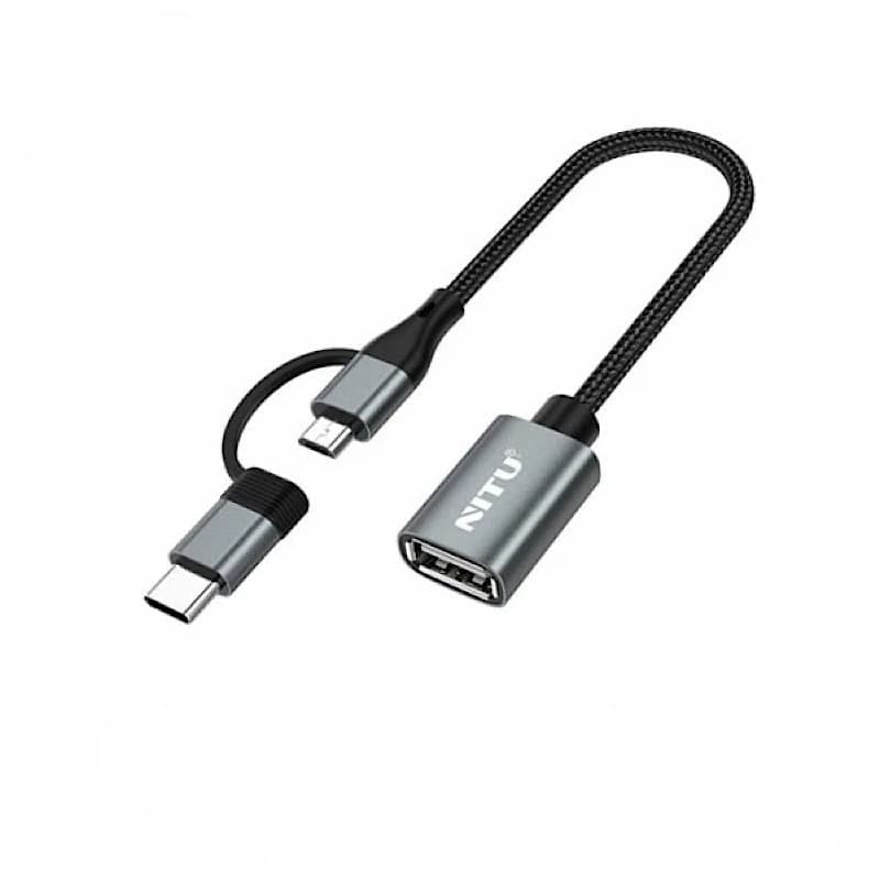 کابل تبدیل NITU NT-CN21 OTG USB To MicroUSB / Type-C — تصویر ۶
