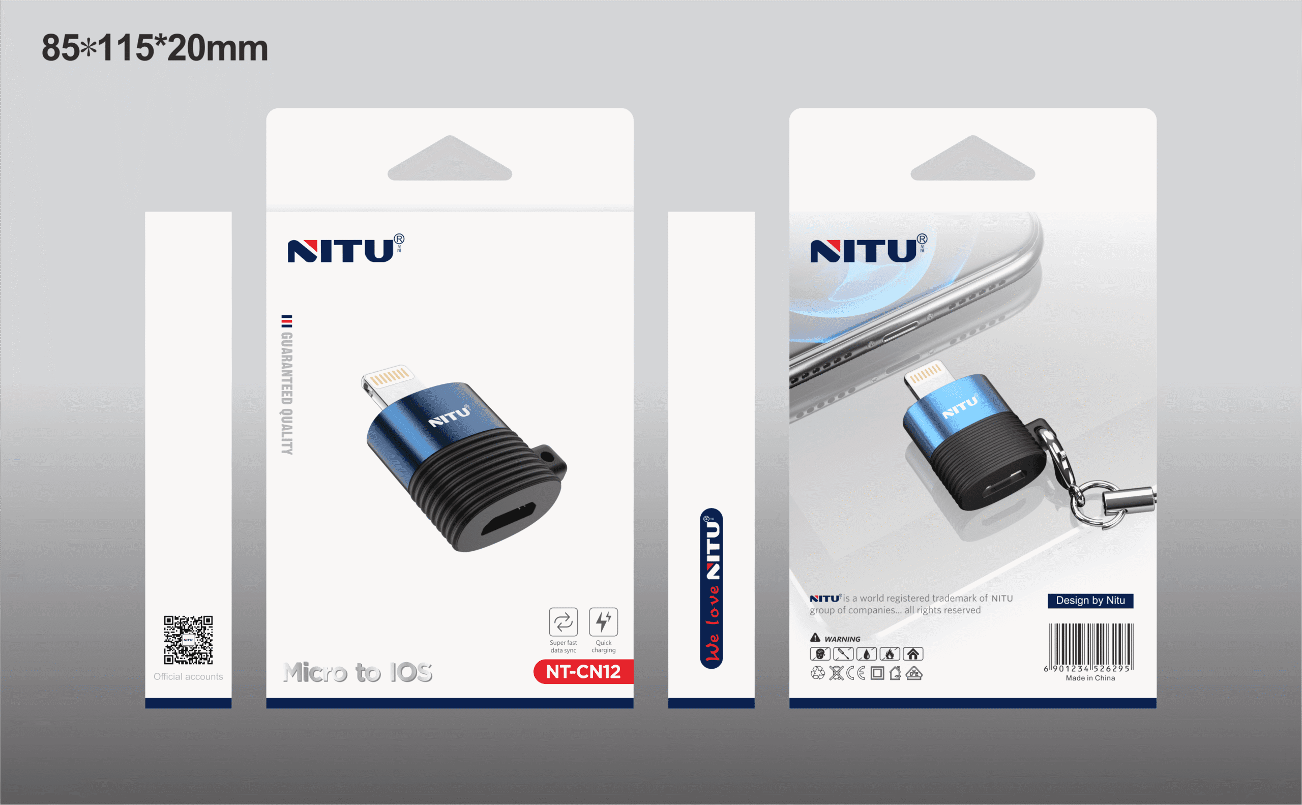 تبدیل NITU CN12 MicroUSB To Lightning — تصویر ۴