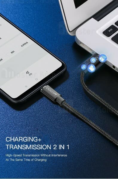 کابل USB به micro-usb یسیدو YESIDO CA46 طول 1.2متر 2.4 آمپر — تصویر ۵