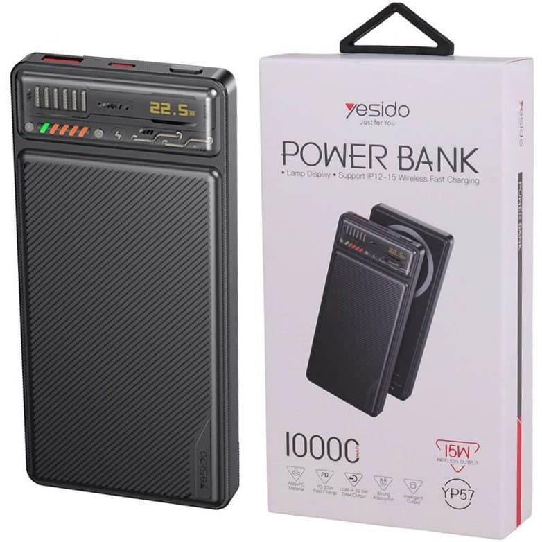 پاور بانک بی سیم یسیدو مدل YP57 با ظرفیت 10000 میلی آمپر ساعت — تصویر ۶