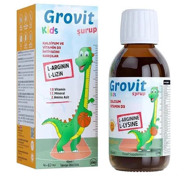 شربت گرویت افزایش قد کودک 4 تا 10 سال حجم 150 میلی