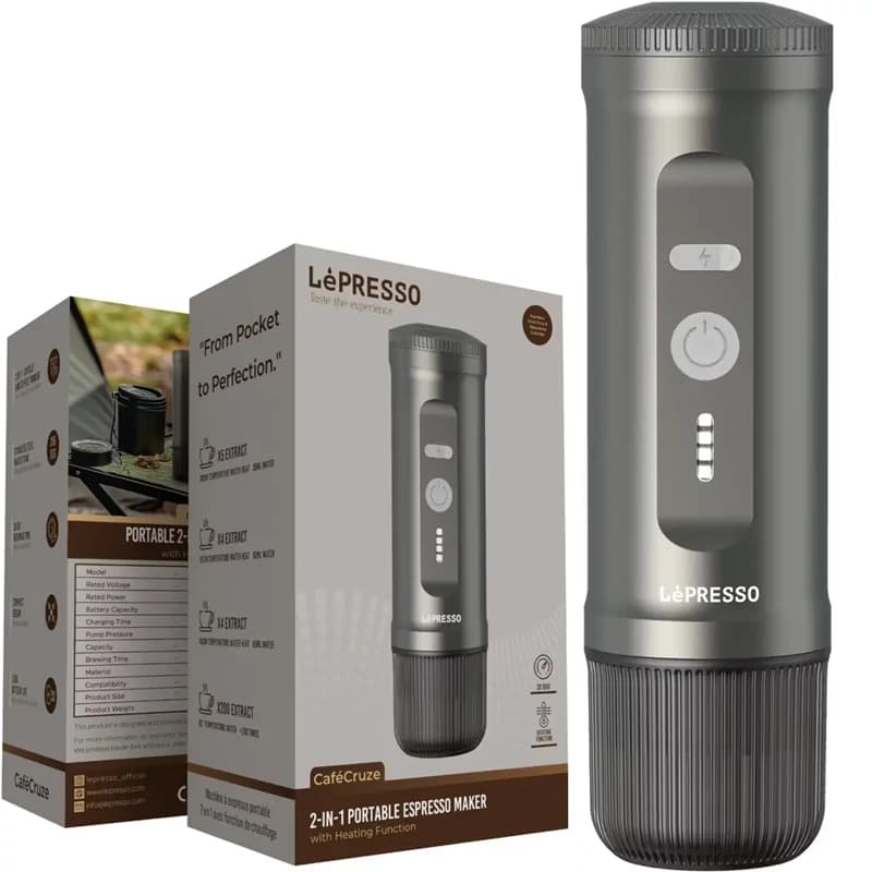 قهوه ساز شارژی قابل حمل لپرسو Portable 2 in 1 Espresso Maker مدل 1 — تصویر ۲