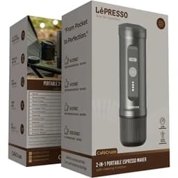 قهوه ساز شارژی قابل حمل لپرسو Lepresso Portable 2 in 1 Espresso Makerجدید — تصویر ۴