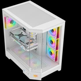 کیس کامپیوتر اوست GT AQ1 MW ARGB Mid Tower سفید — تصویر ۱۲