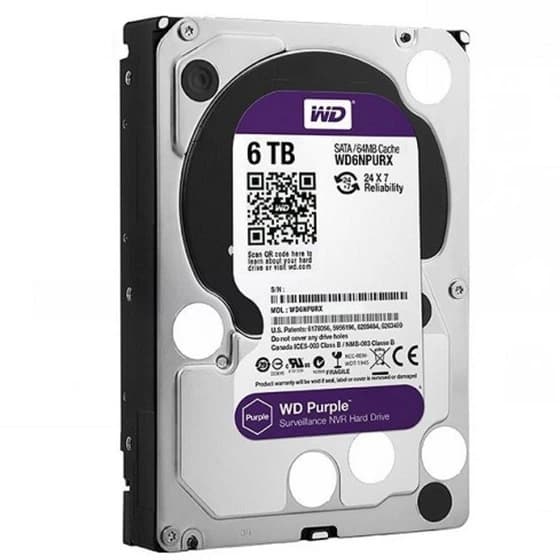 هارد HARD INTERNAL 6TB WESTERN PURPLE شرکتی 12 ماه گارانتی سلامتی 100% — تصویر ۳