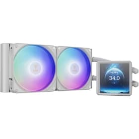 خنک کننده مایع پردازنده گیم دیاس مدل FAN GAMDIAS AURA GL240 LCD W سفید — تصویر ۲