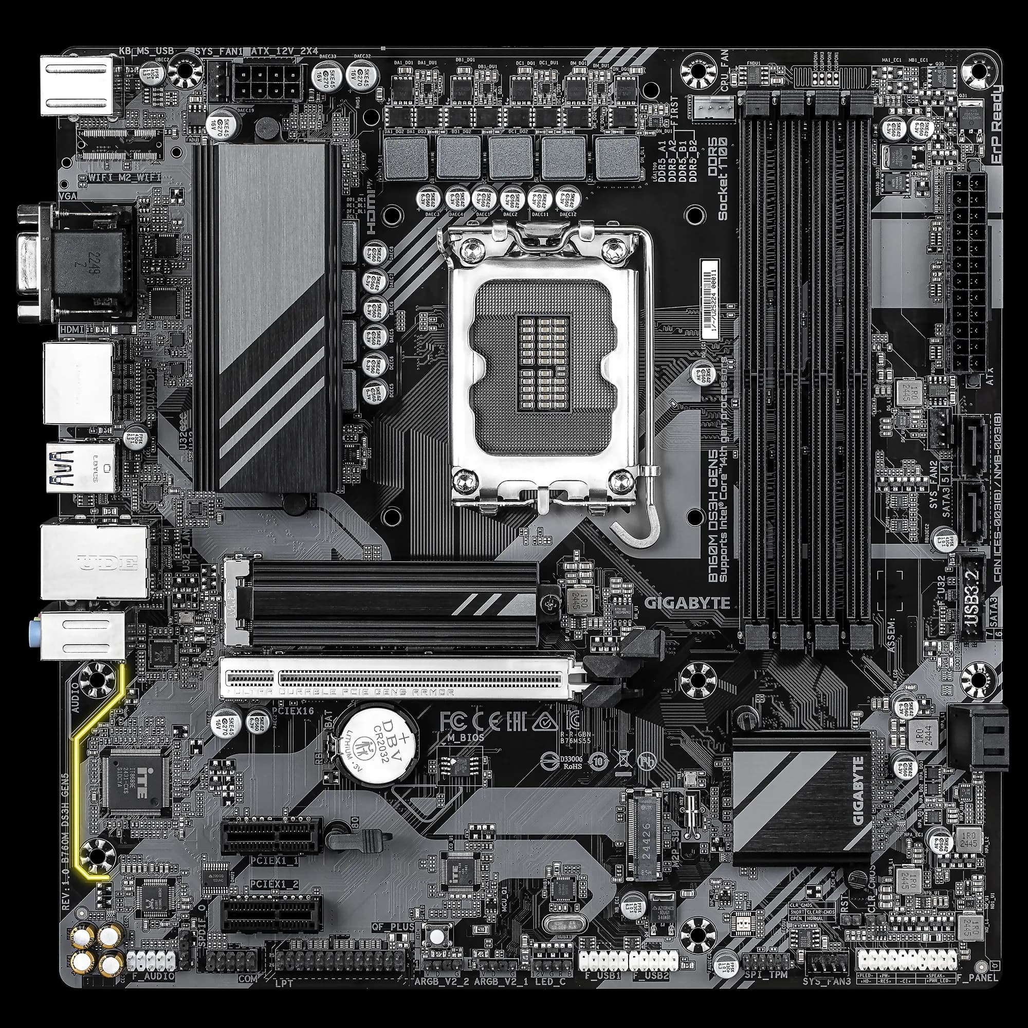 گیگابایت motherboard b760m ds3h gen5 ddr5 — تصویر ۴