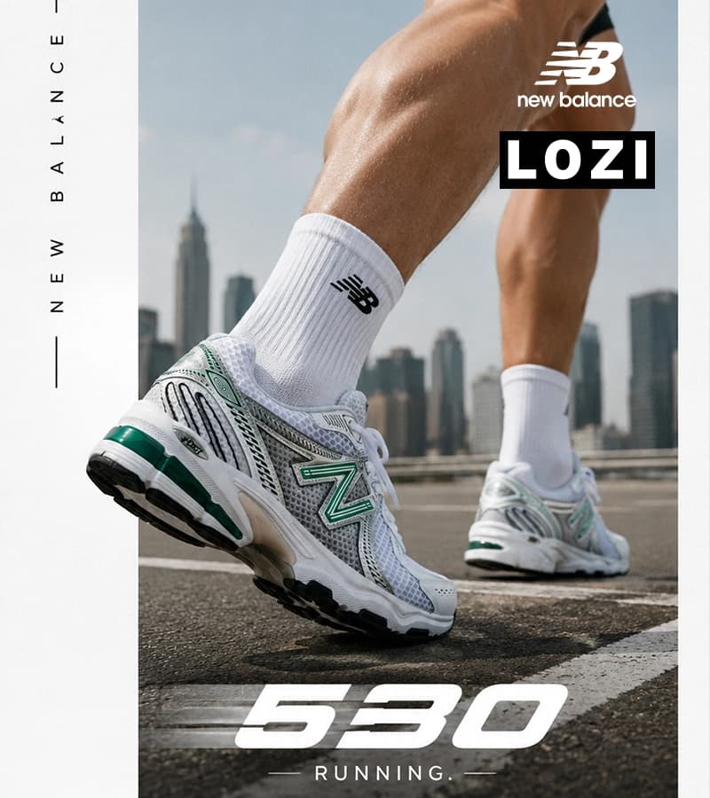 کتانی نیوبالانس 860 سفید طوسی سبز مردانه و زنانه | مدل 7523 — تصویر ۳