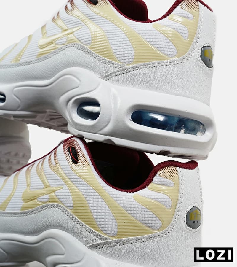کفش کتانی مردانه و زنانه سفید قرمز زرد NIKE AirMax Plus TN Ultra | مدل 7001 — تصویر ۵